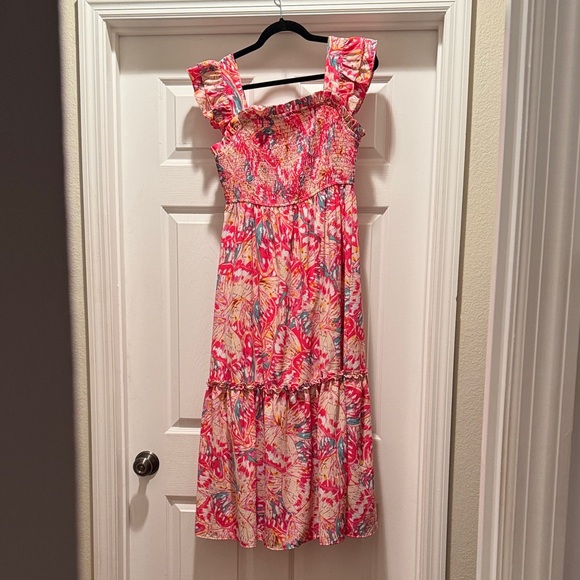 JODIFL Dresses & Skirts - Floral Ruffle Strap Dress